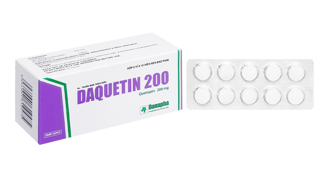 Daquetin 200 trị tâm thần phân liệt (6 vỉ x 10 viên)