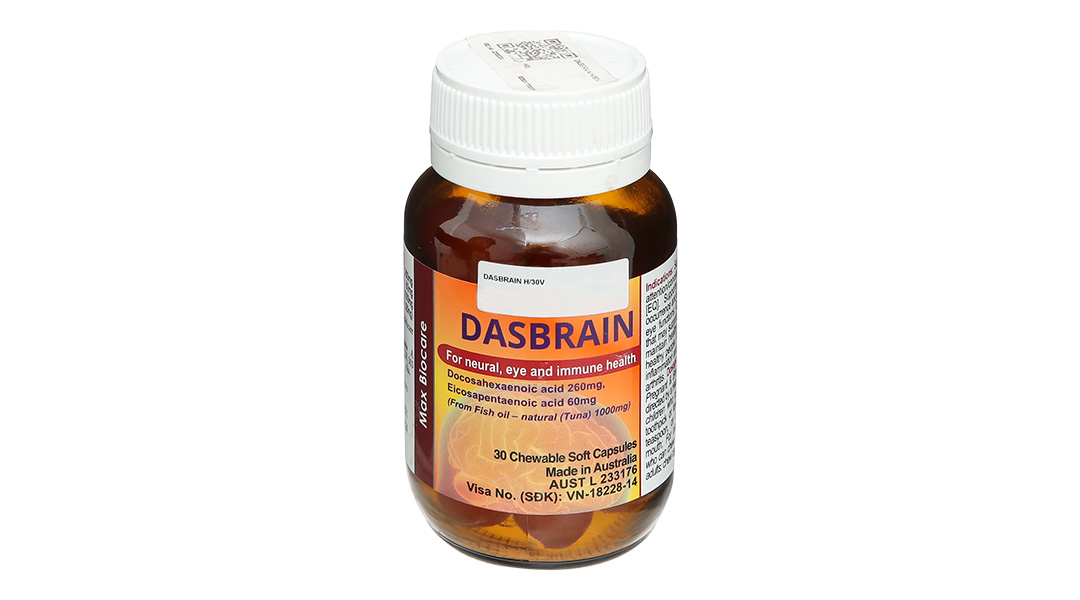 Dasbrain bổ não, tăng cường miễn dịch lọ 30 viên