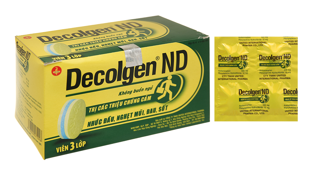 Decolgen ND trị cảm cúm, cảm lạnh (25 vỉ x 4 viên)