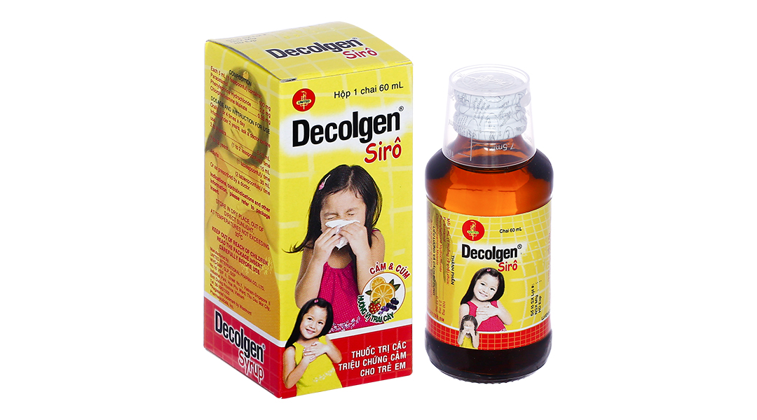 Siro Decolgen trị cảm cúm, cảm lạnh chai 60ml