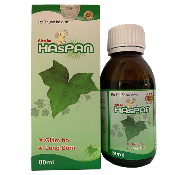 Siro ho Haspan giảm ho, long đờm, làm loãng chất nhầy đường hô hấp chai 90ml