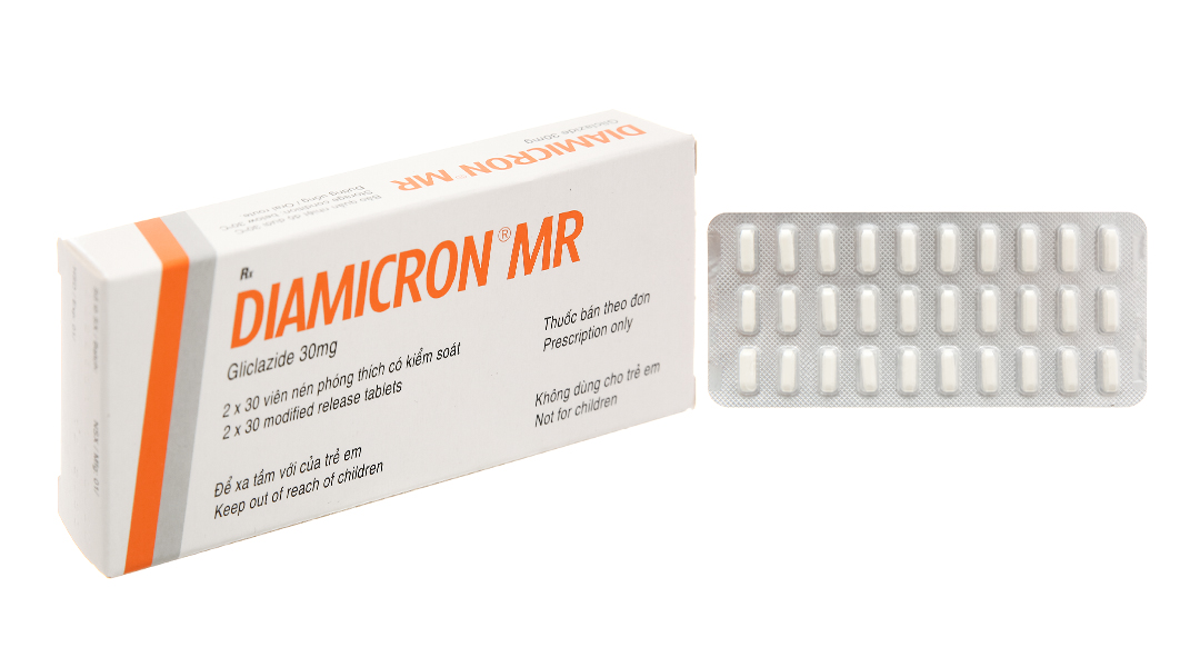 Diamicron MR 60mg trị đái tháo đường (2 vỉ x 15 viên)