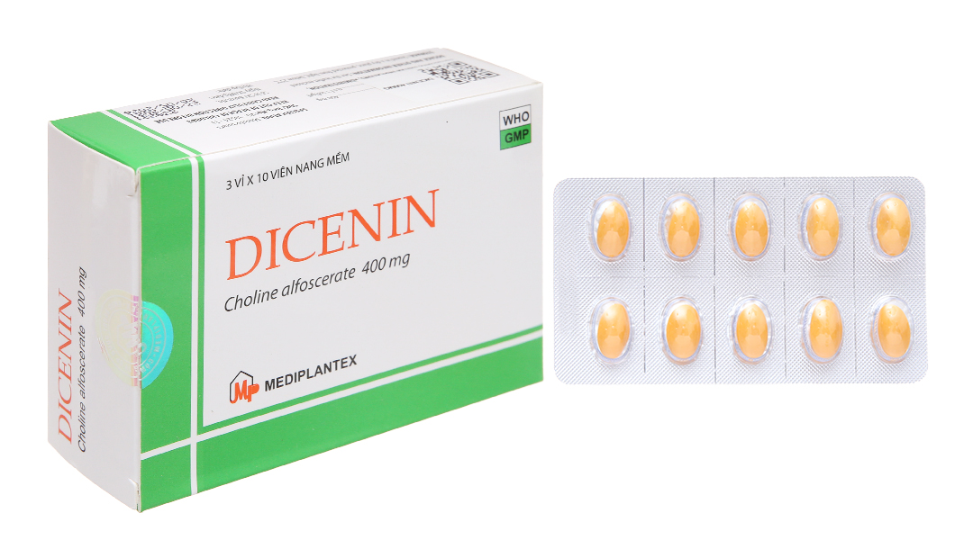 Dicenin 400mg trị Alzheimer, thiểu năng não bộ (3 vỉ x 10 viên)