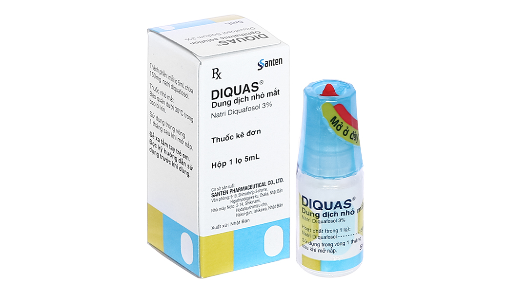 Dung dịch nhỏ mắt Diquas 3% trị khô mắt lọ 5ml