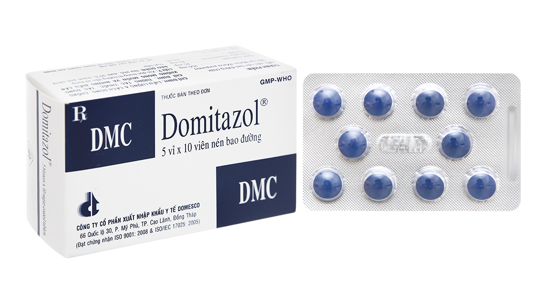 Domitazol trị viêm đường tiết niệu (5 vỉ x 10 viên)