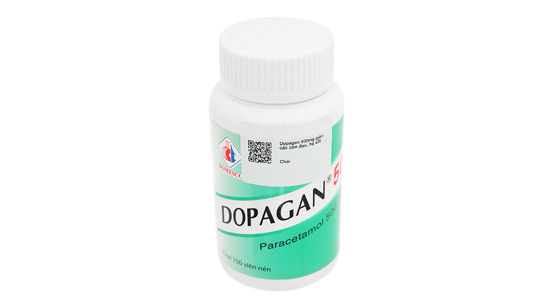 Dopagan 500mg giảm đau, hạ sốt lọ 100 viên