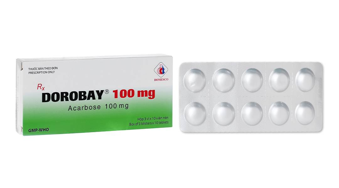 Dorobay 100mg trị đái tháo đường (3 vỉ x 10 viên)