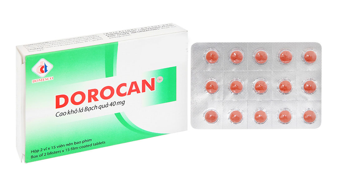 Dorocan 40mg cải thiện trí nhớ, tuần hoàn máu não (2 vỉ x 15 viên)