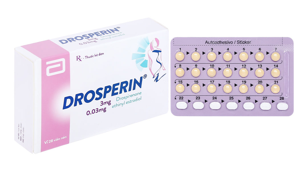 Drosperin thuốc tránh thai hằng ngày (1 vỉ x 28 viên)