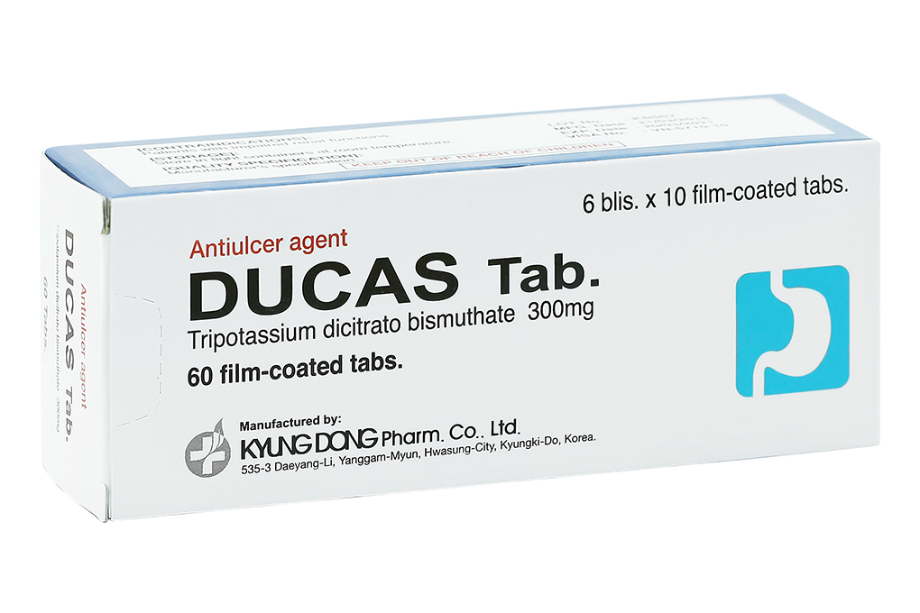 Ducas Tab 300mg trị viêm loét dạ dày, tá tràng (6 vỉ x 10 viên)