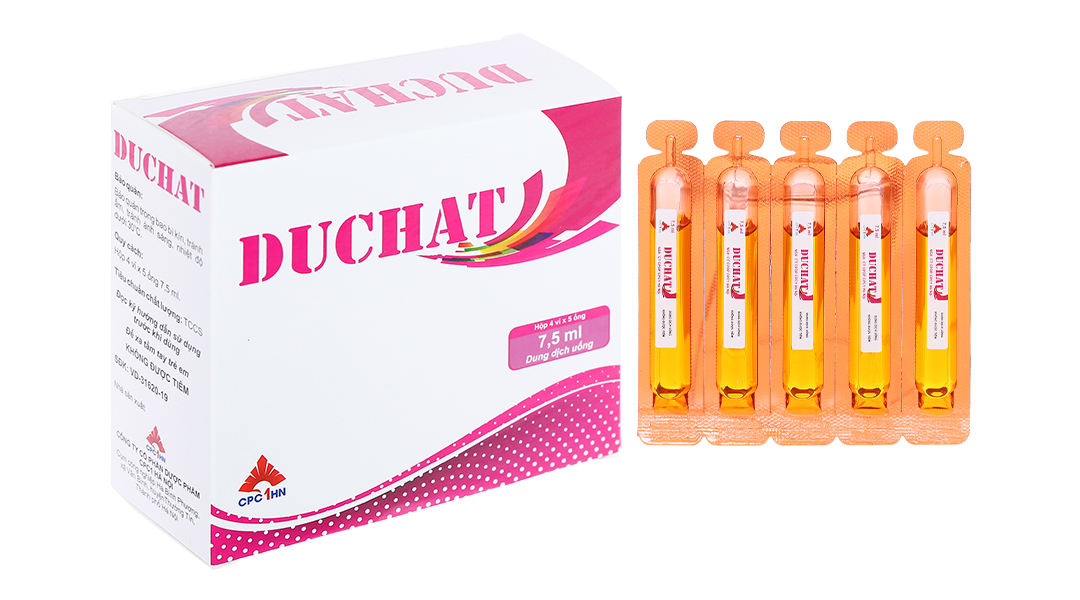 Dung dịch uống Duchat bổ sung vitamin và axit amin hộp 20 ống x 7.5ml