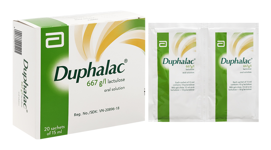 Dung dịch uống Duphalac 667g/l trị táo bón, bệnh lý não gan (20 gói x 15ml)