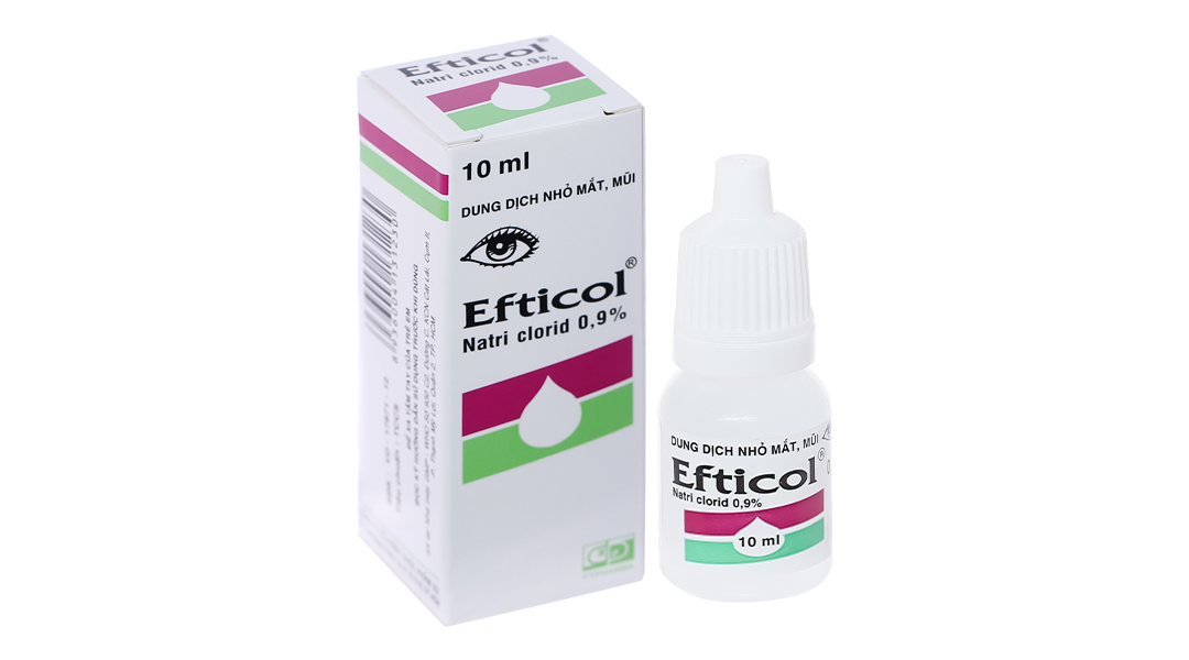 Dung dịch nhỏ mắt, mũi Efticol 0.9% vệ sinh mắt, mũi chai 10ml