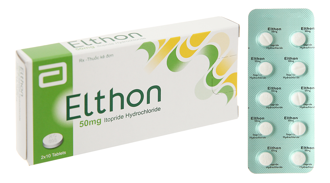 Elthon 50mg trị triệu chứng trong viêm dạ dày (2 vỉ x 10 viên)