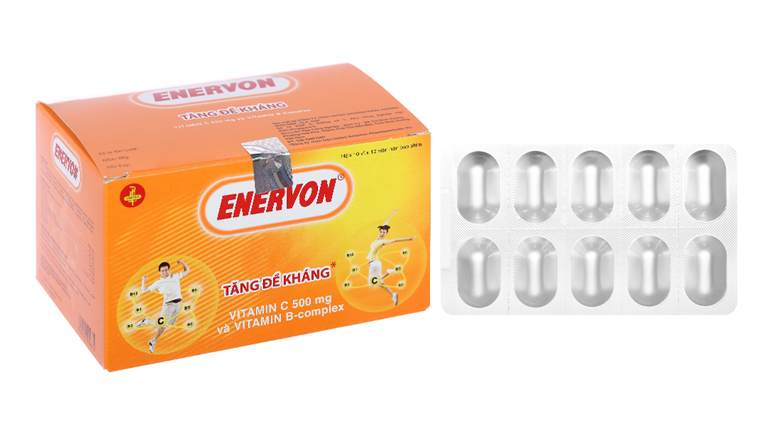 Enervon bổ sung vitamin nhóm B và vitamin C hộp 10 vỉ x 10 viên