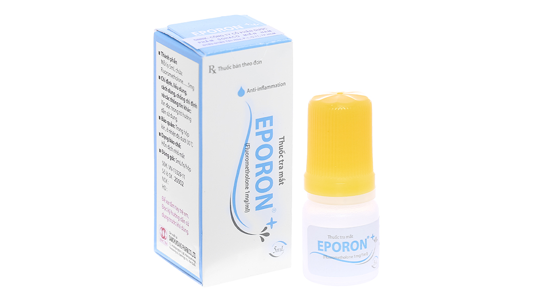 Hỗn dịch nhỏ mắt Eporon Eye Drops 1mg/ml trị nhiễm khuẩn mắt lọ 5ml