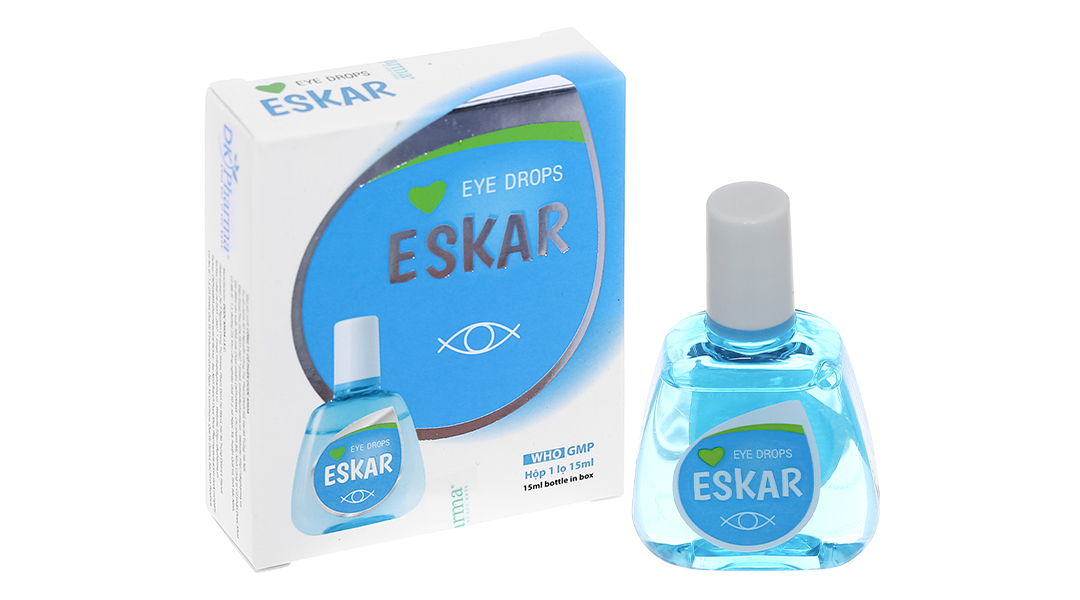 Dung dịch nhỏ mắt Eskar 0.042g rửa mắt, phòng các bệnh về mắt chai 15ml