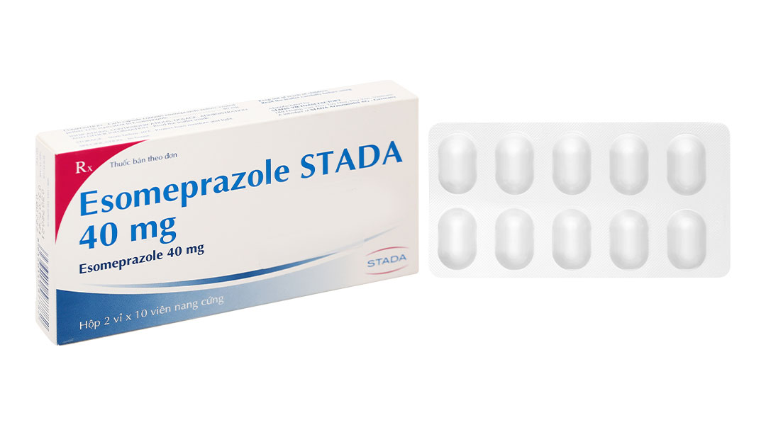 Esomeprazole Stada 40mg trị trào ngược dạ dày, thực quản (2 vỉ x 10 viên)