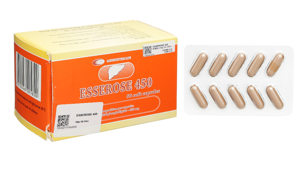 Esserose 450 hỗ trợ trị bệnh lý về gan (5 vỉ x 10 viên)