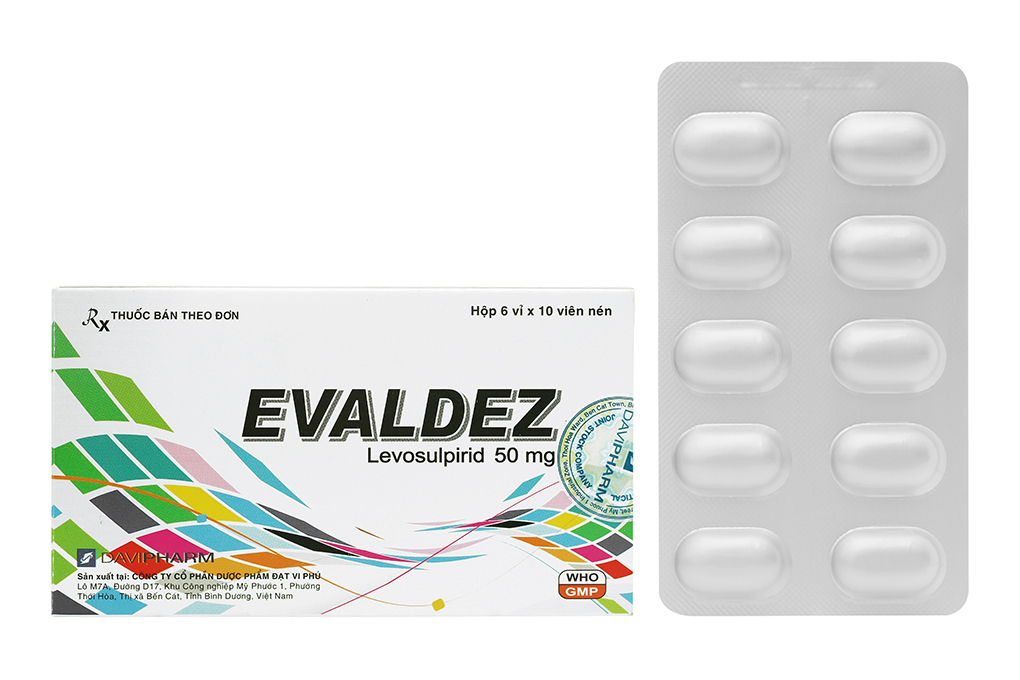 Evaldez 50mg trị tâm thần phân liệt (6 vỉ x 10 viên)