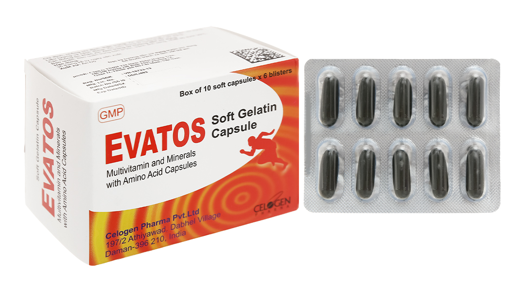 Evatos bổ sung vitamin và khoáng chất hộp 6 vỉ x 10 viên