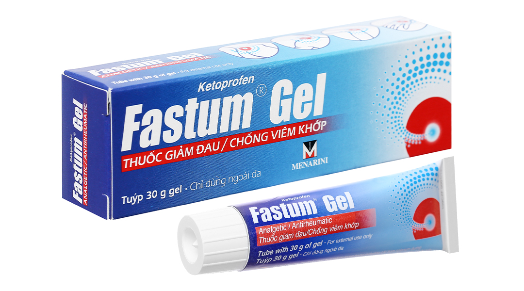 Gel bôi Fastum 2.5% giảm đau, kháng viêm xương khớp tuýp 30g