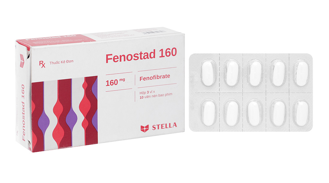 Fenostad 200 trị rối loạn lipid máu (3 vỉ x 10 viên)