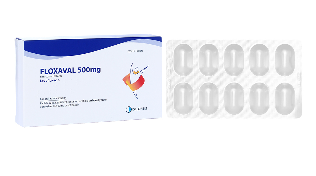 Floxaval 500mg trị nhiễm khuẩn (1 vỉ x 10 viên)