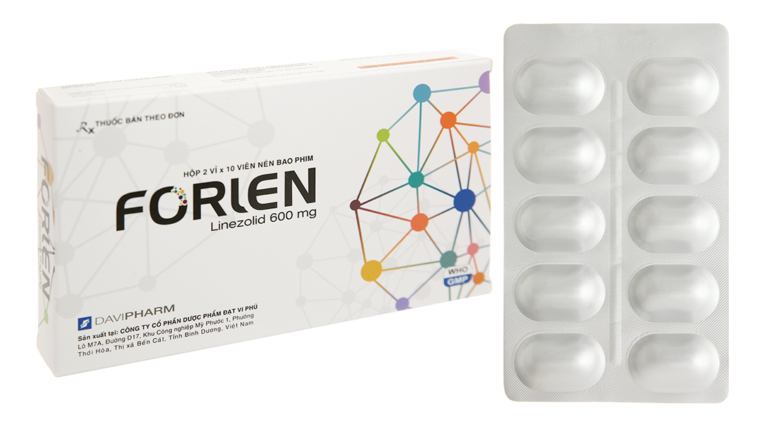 Forlen 600mg trị nhiễm khuẩn (2 vỉ x 10 viên)