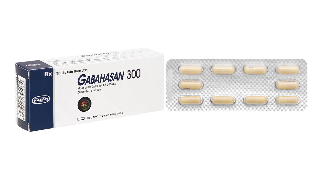 Gabahasan 300 trị động kinh, đau dây thần kinh (3 vỉ x 10 viên)