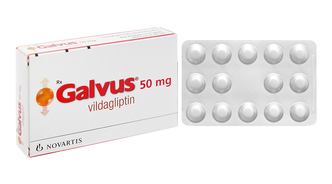 Galvus 50mg trị đái tháo đường (2 vỉ x 14 viên)