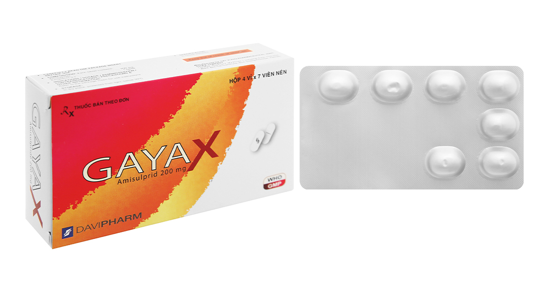 Gayax 200mg trị tâm thần phân liệt (4 vỉ x 7 viên)