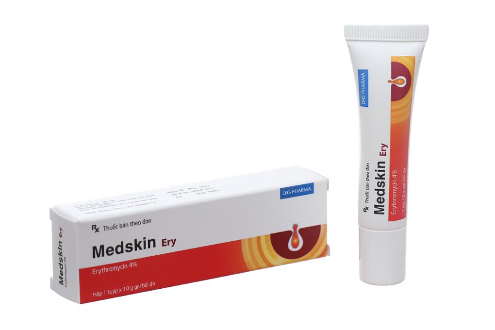 Gel bôi Medskin Ery 4% trị mụn trứng cá tuýp 10g