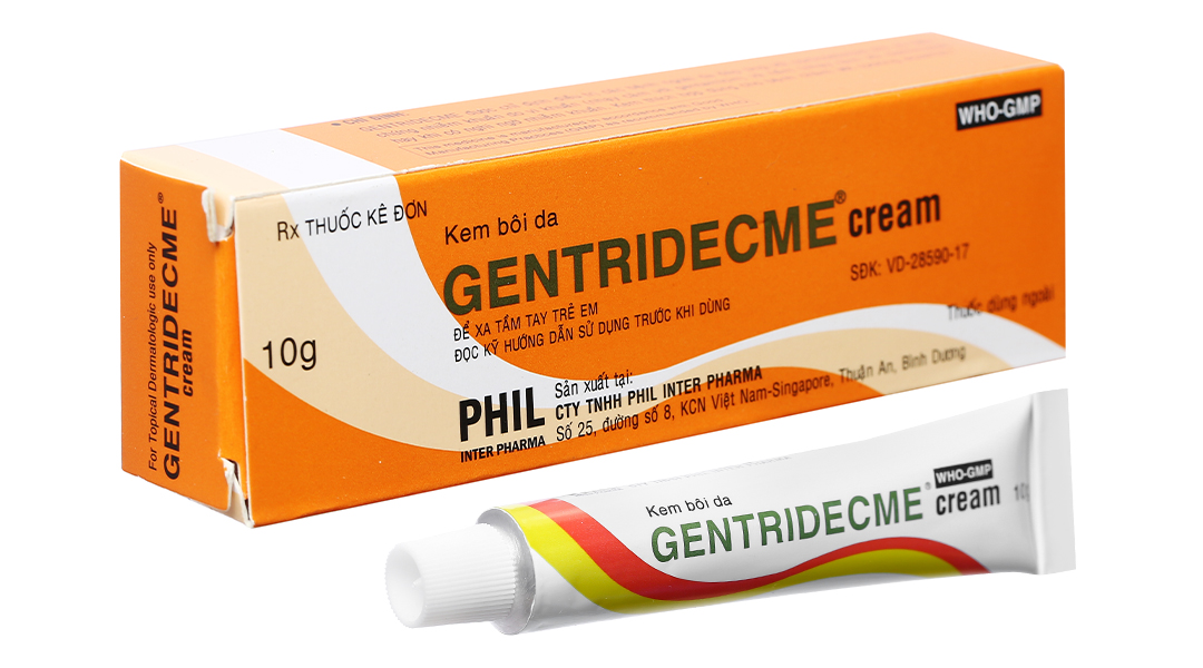 Kem bôi Gentridecme Cream trị viêm da tuýp 10g