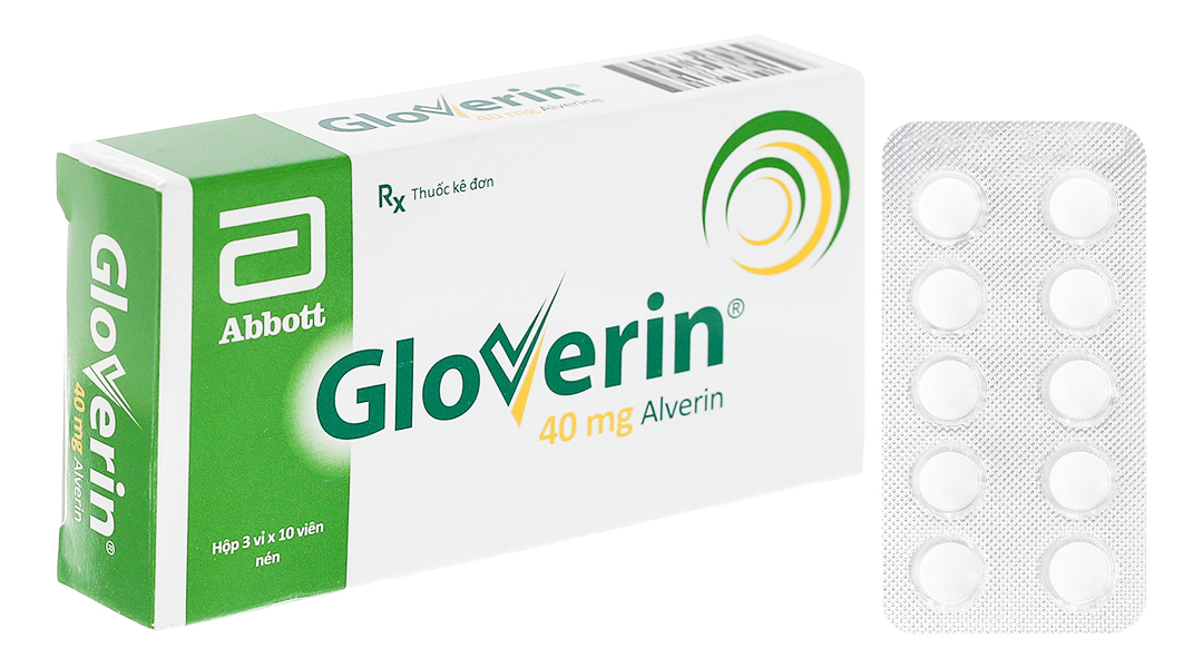 Gloverin 40mg giảm đau do co thắt tiêu hóa (3 vỉ x 10 viên)