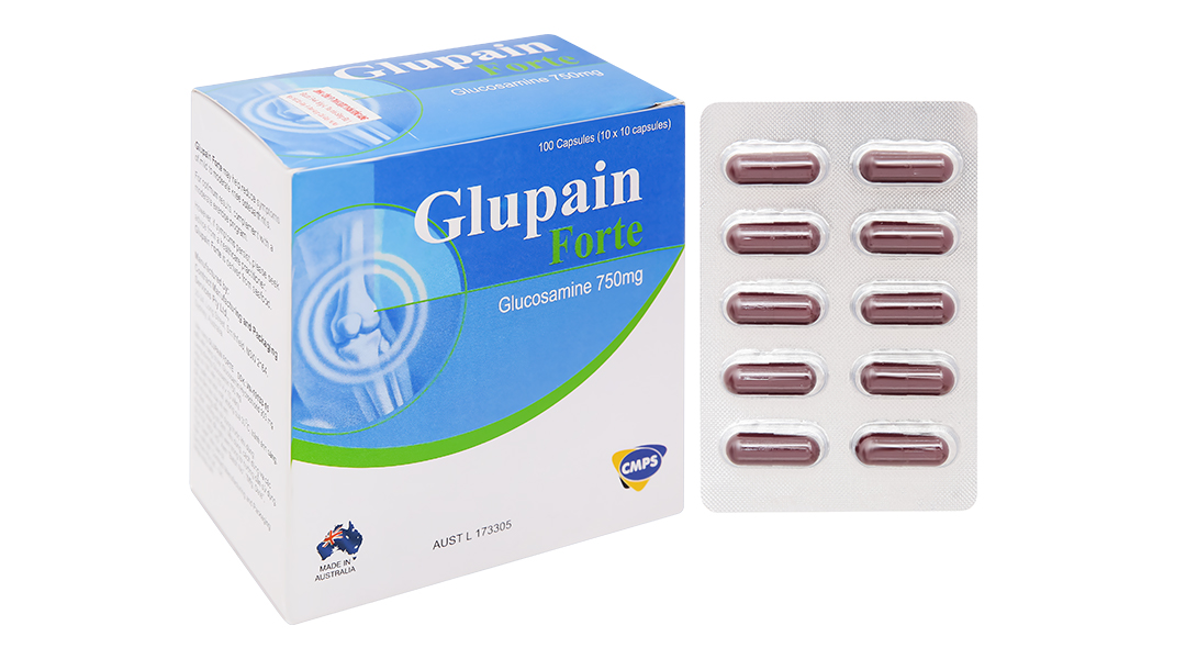 Glupain Forte 750mg giảm triệu chứng thoái hóa khớp (10 vỉ x 10 viên)