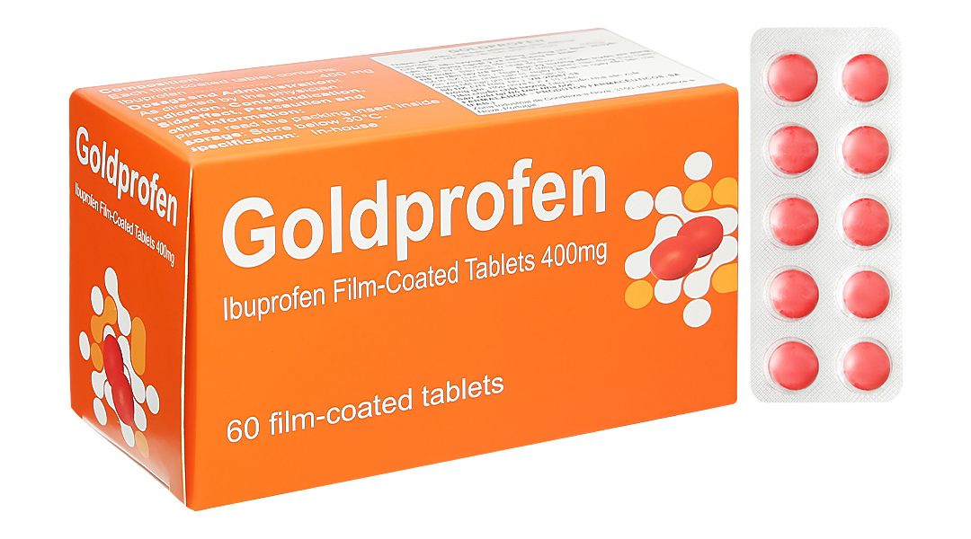 Goldprofen 400mg giảm đau, kháng viêm xương khớp (6 vỉ x 10 viên)