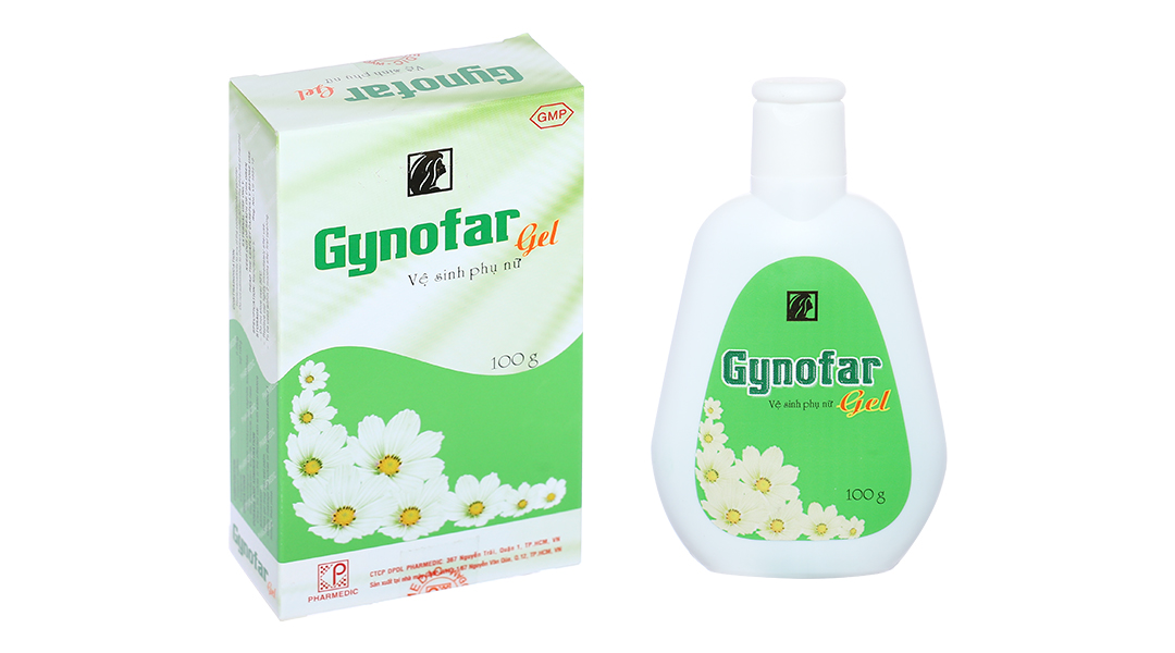 Gel vệ sinh phụ nữ Gynofar ngừa viêm âm đạo, huyết trắng chai 100g