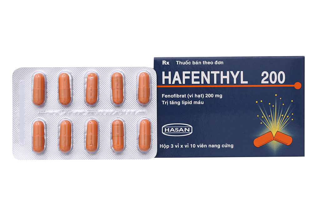 Hafenthyl 200 trị rối loạn lipid máu (3 vỉ x 10 viên)