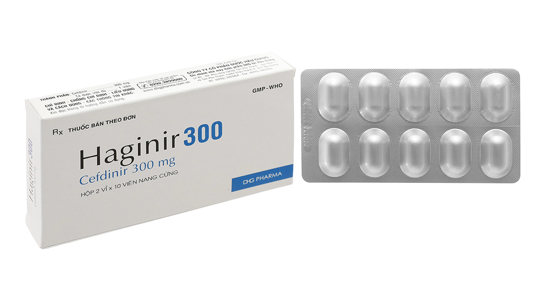 Haginir 300 trị nhiễm khuẩn (2 vỉ x 10 viên)