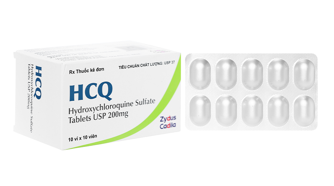 HCQ 200mg trị nhiễm khuẩn (10 vỉ x 10 viên)