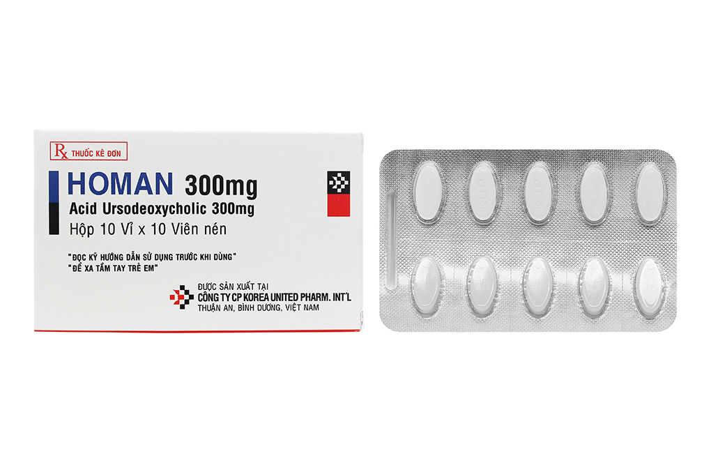 Homan 300mg hỗ trợ trị bệnh lý gan mật (10 vỉ x 10 viên)