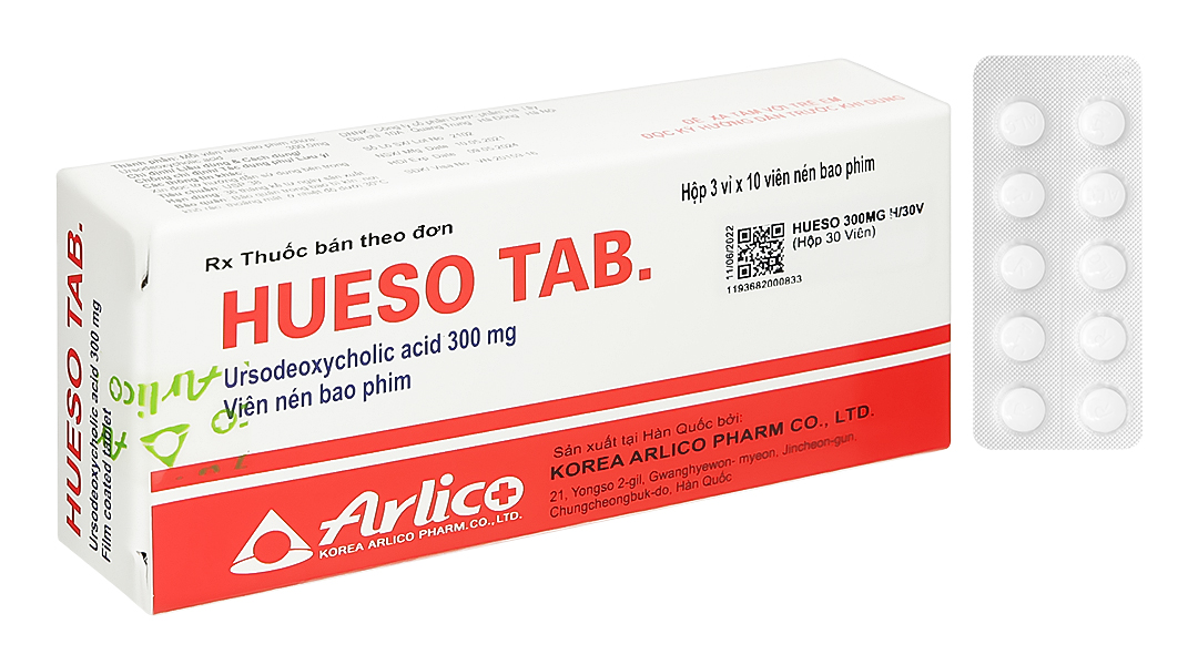 Hueso Tab. hỗ trợ trị bệnh lý về gan mật (3 vỉ x 10 viên)