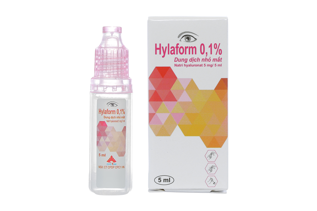 Dung dịch nhỏ mắt Hylaform 0.1% trị khô mắt ống 5ml