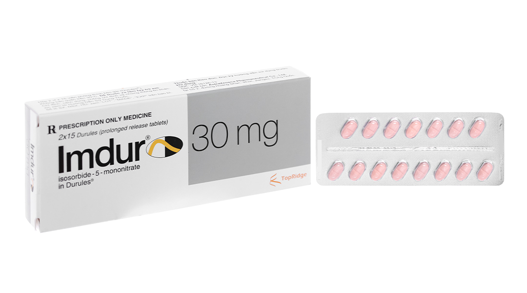 Imdur 30mg trị đau thắt ngực (2 vỉ x 15 viên)