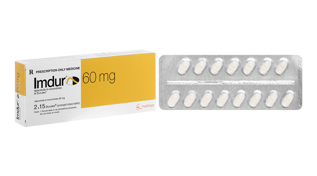 Imdur 60mg trị đau thắt ngực (2 vỉ x 15 viên)