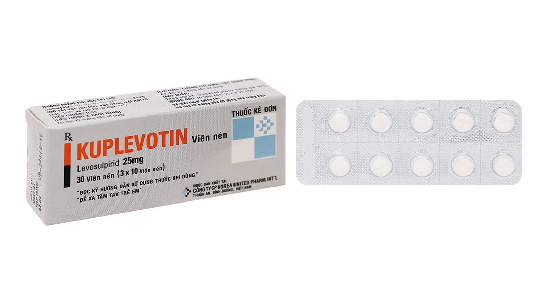 Kuplevotin 25mg trị rối loạn chức năng tiêu hóa (3 vỉ x 10 viên)