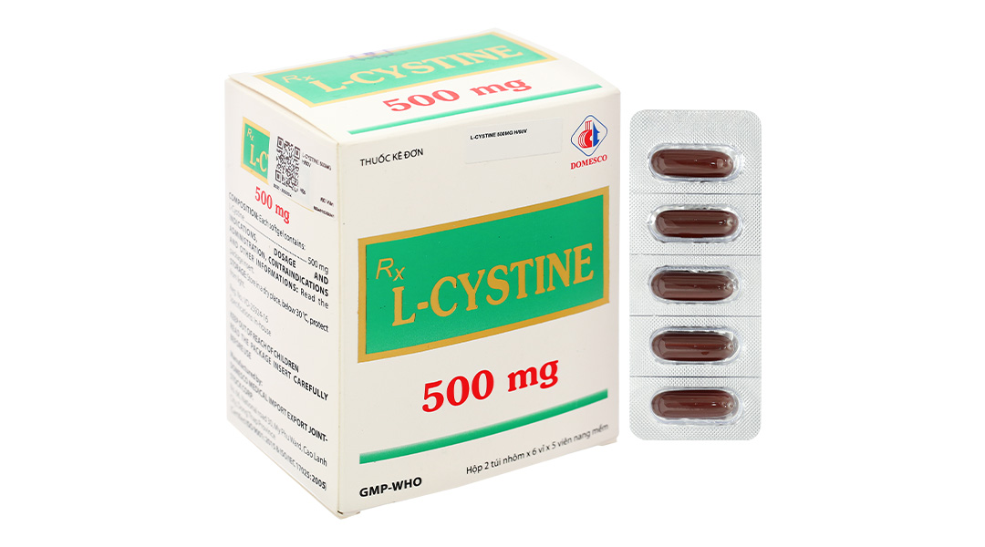 L-Cystine Domesco 500mg trị rụng tóc, gãy móng (12 vỉ x 5 viên)