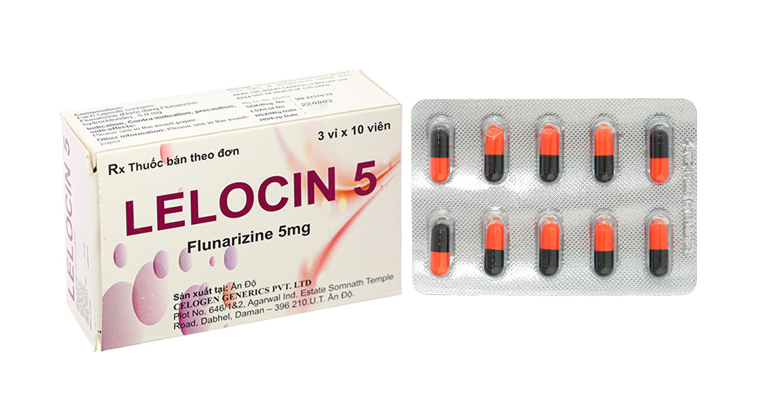 Lelocin 5 trị rối loạn tiền đình, đau nửa đầu (3 vỉ x 10 viên)