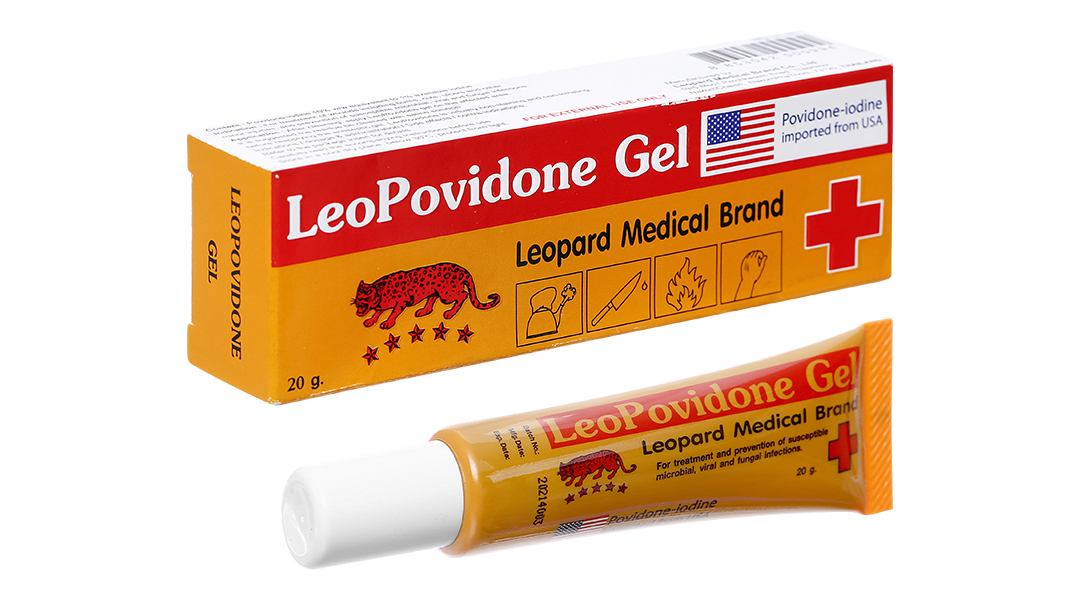 Gel sát khuẩn Leopovidone sát trùng ngoài da tuýp 20g